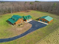 Gated Ozarks Log Home & Shop : Summersville : Texas County : Missouri