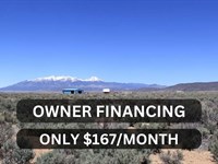 $5/Day, Scenic Mountain Views : Fort Garland : Costilla County : Colorado