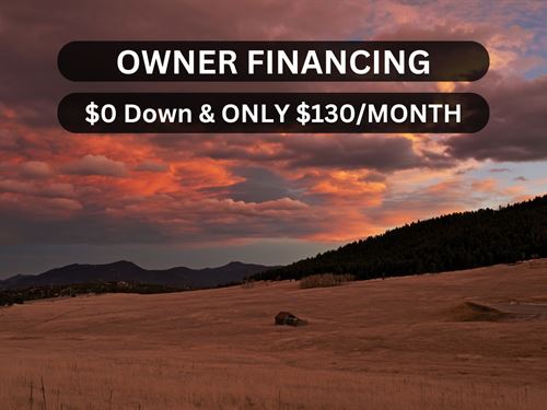 $0 Down to Own This Camping Lot : Hartsel : Park County : Colorado