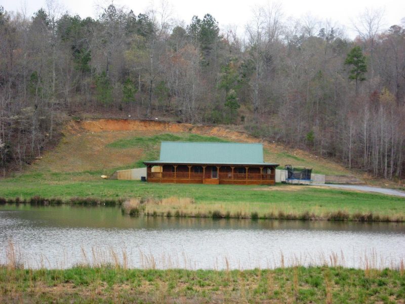 Log Home With Spring Fed Bass Lake Land for Sale in Cedartown, Polk