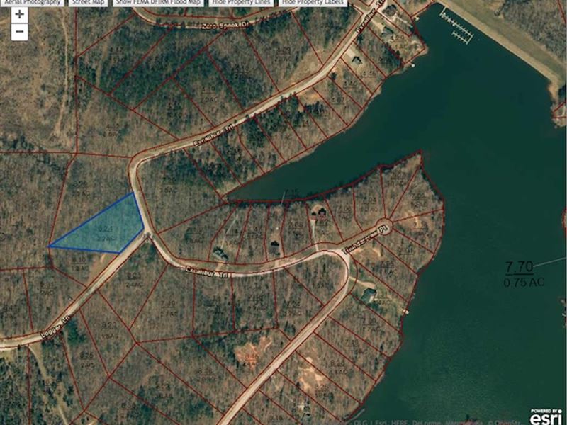 Lot 62 in Indian Lake : Cedar Grove : Carroll County : Tennessee