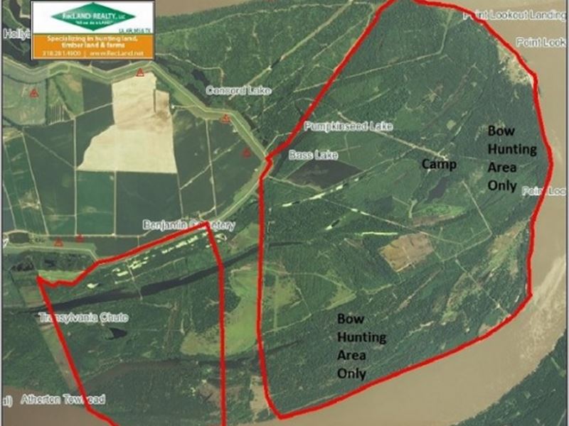Ownership & Camp in MS River Hu : Lake Providence : East Carroll Parish : Louisiana