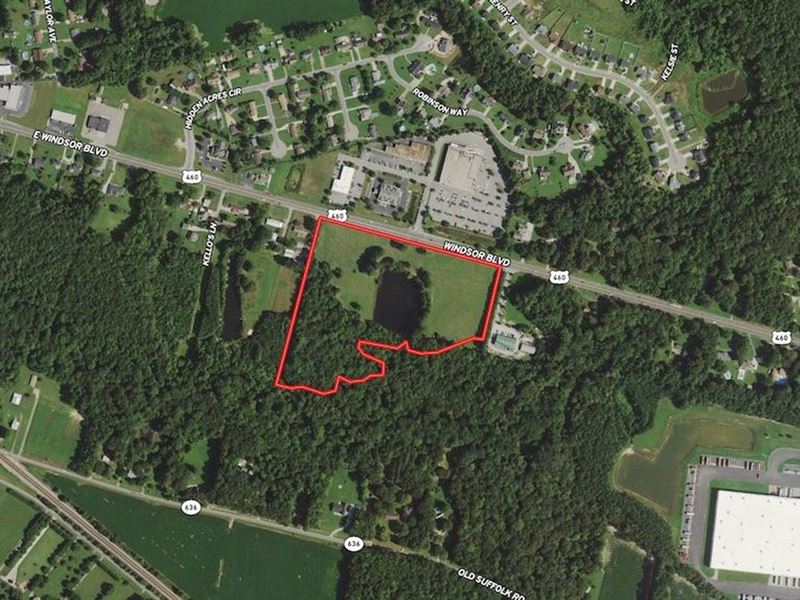 21 Acres Zoned Bus : Windsor : Isle Of Wight County : Virginia