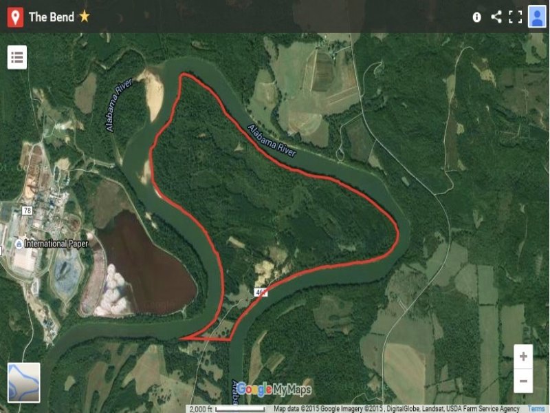 The Bend, Approx 6 Miles Riverfront : Benton : Dallas County : Alabama