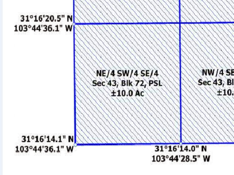 10 Acre Lot for Sale : Pecos : Reeves County : Texas